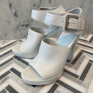 Alexander Wang White Leather Heels - worn once!
